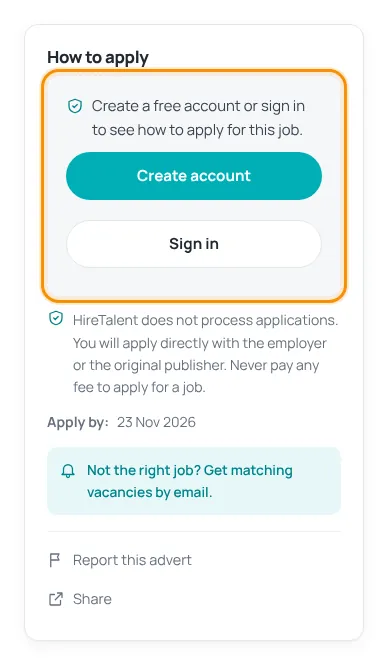How to apply box for visitors with Create account and Sign in buttons
